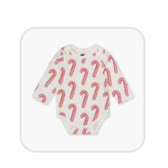 Candy Cane Print Kids Bodysuit - Picture 1 of 7